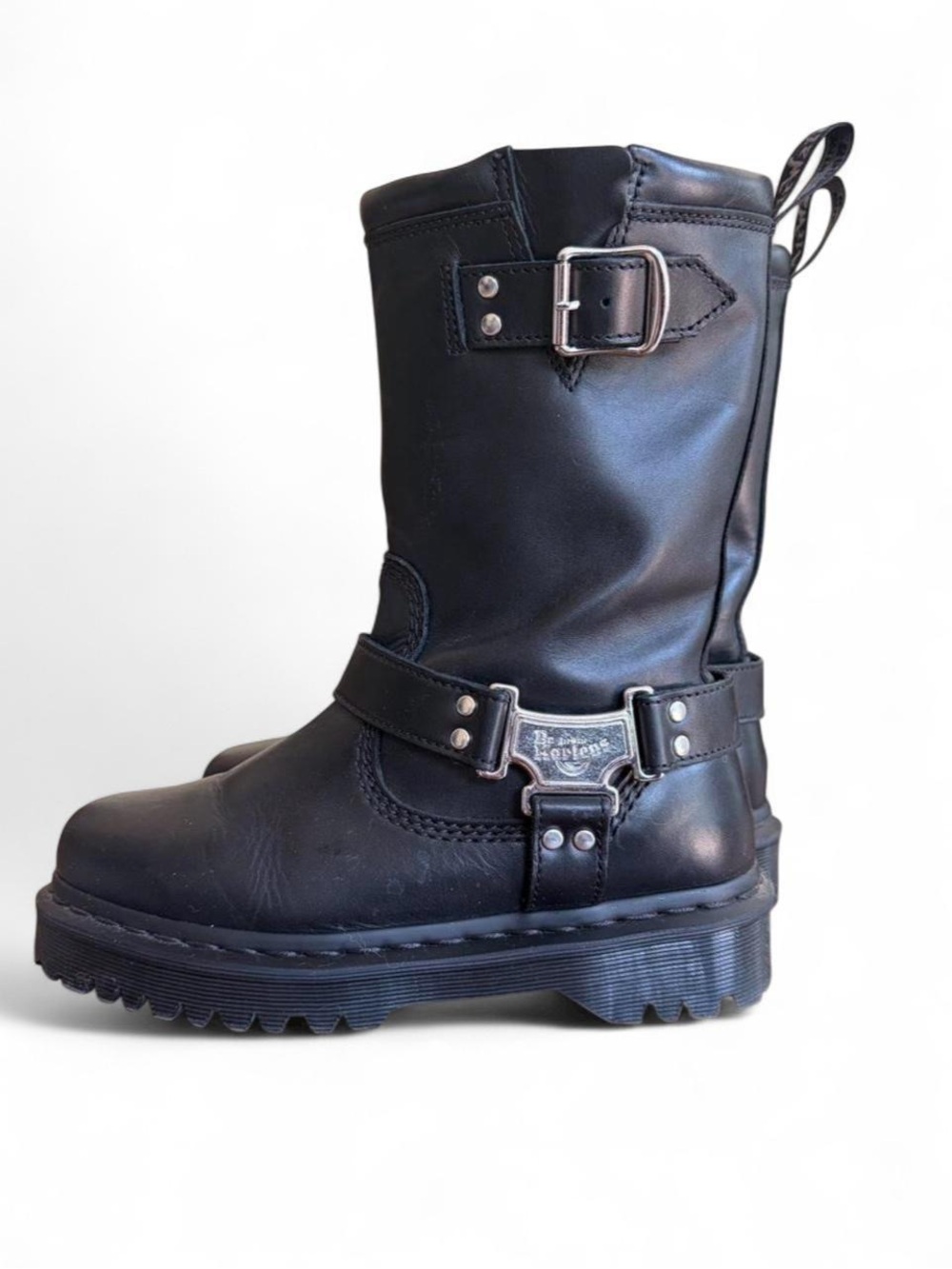 Dr. Martens Anistone Hi Black Leather Boots